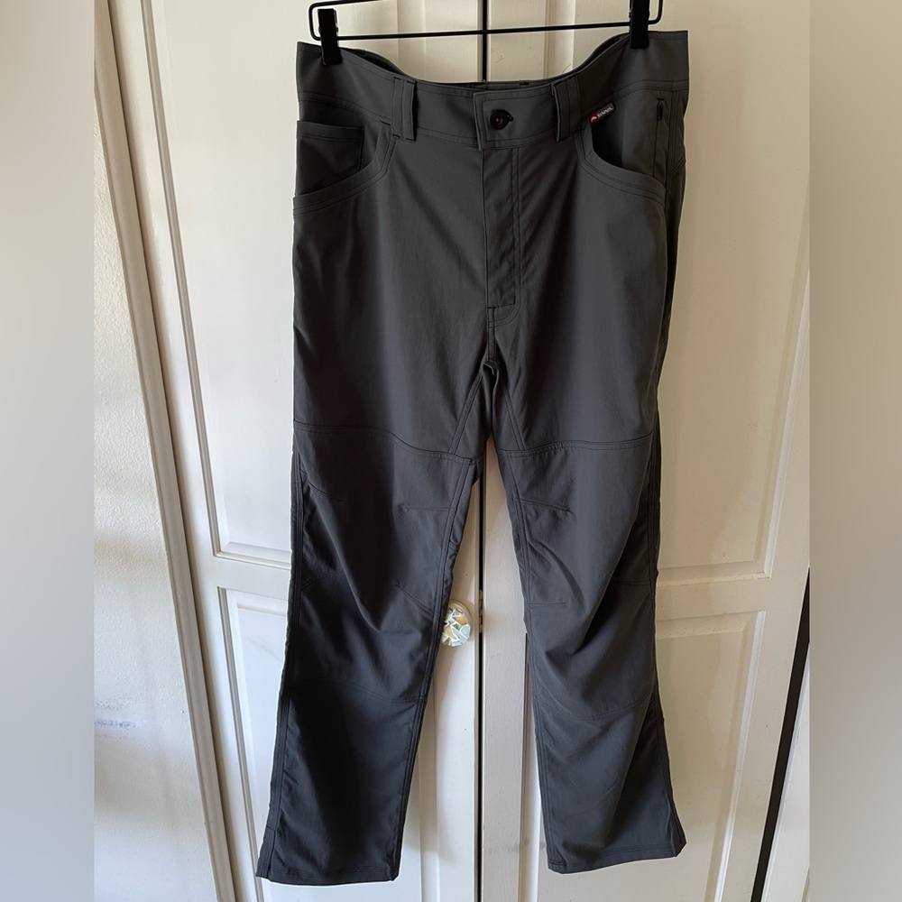 Mens Simms Grey Nylon Pants - 34